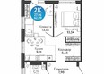 Семейный квартал, дом 4: Планировка 2-комн 62,09, 62,51 м²