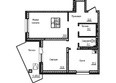 Олимп, дом 2: Планировка двухкомнатной квартиры 66,5 кв.м