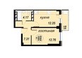 Вавиловский, 2 этап дом 14: Планировка однокомнатной квартиры 37,5 кв.м