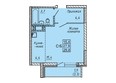 Новые Матрешки, дом 1 блок-секция 1,2: Планировка Студия 29,4 - 29,8 м²