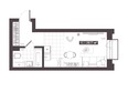 Жилой квартал «Моне»: Планировка 1-комн 28,17 м²