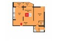На Герцена, дом 2: Планировка двухкомнатной квартиры 61,6 кв.м