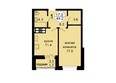 Новая панорама, дом 3: Планировка однокомнатной квартиры 44,2 кв.м
