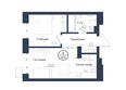 Чижи, 2 очередь (корпус 4): Планировка 2-комн 42 м²