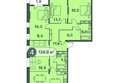 Три Клёна, дом 1: Планировка 4-комн 126,6 м²