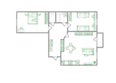 Алтан: Планировка 3-комн 88,12 м²