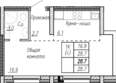 Орхон: Планировка 1-комн 28,7 м²