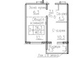 Фламинго, дом 20: Планировка 2-комн 40,6 м²