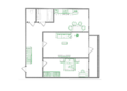 Алтан: Планировка 2-комн 64,9 м²
