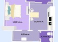 Успех, дом 3: Планировка 1-комн 38,4 м²