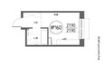 СОЮЗ ПРИОРИТИ МАХ, д. 4: Планировка Студия 21,48 - 21,9 м²