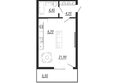 Мелодия, дом 1: Планировка 1-комн 38,7 м²