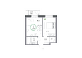 Юдинский, дом 1.5: Планировка 1-комн 41,99 м²