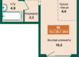 Камчатка, корпус 6/3: Планировка 1-комн 28,5 - 28,6 м²