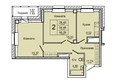 На Дудинской, дом 3 : Планировка двухкомнатной квартиры 56,29 кв.м