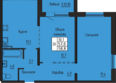 Самоцветы, Бирюза дом 3: Планировка 2-комн 58,8 м²