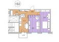 Радужный мкр, дом 11-2: Планировка 2-комн 60,95 м²
