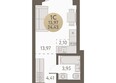 Urban-peaks (Городские вершины): Планировка Студия 24,43, 24,56 м²