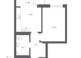 ОСКАР, дом 3: Планировка 1-комн 39,7 м²