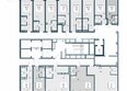 Первый, сек 1-3: План 4-7 этажа 2 подъезд