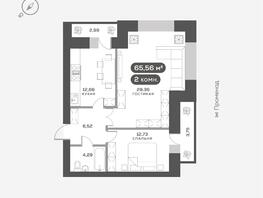 Продается 2-комнатная квартира ЖК Сити-квартал Октябрьский, дом 1, 65.56 м², 9300000 рублей