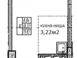 Продается Студия ЖК Добродом, 19.82  м&sup2;, 2675700 рублей