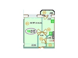 Продается 1-комнатная квартира ДОМ НА ТАЛАЛИХИНА, 22/1, 32.39 м², 1457550 рублей