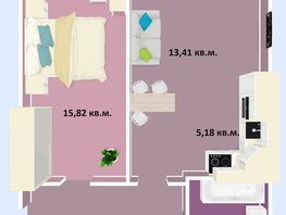 Продается 2-комнатная квартира ЖК Успех, дом 3, 52.47  м², 7503000 рублей