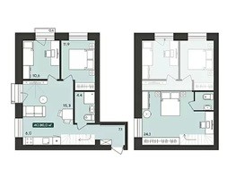 Продается 3-комнатная квартира ЖК Альпийский квартал, 80  м², 6290000 рублей