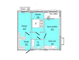 Продается 2-комнатная квартира ЖК На 2-й Дачной, 57 м², 9928470 рублей