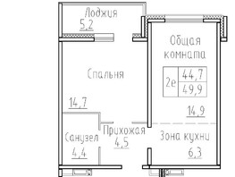 Продается 2-комнатная квартира ЖК Фламинго, дом 22, 49.9  м&sup2;, 6500000 рублей