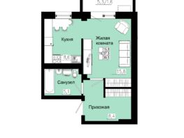Продается 1-комнатная квартира ЖК Emotion (Эмоушн), 39.8  м², 5850600 рублей