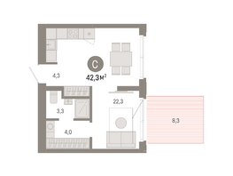 Продается Студия ЖК Европейский берег, дом 49, 42.28  м&sup2;, 9990000 рублей