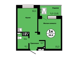Продается 1-комнатная квартира ЖК Тихие зори, Новый дом корпус 3, 38.9  м&sup2;, 6146200 рублей