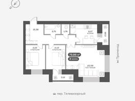 Продается 3-комнатная квартира ЖК Сити-квартал Октябрьский, дом 1, 79.86 м², 11200000 рублей