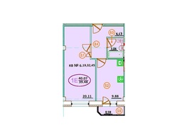 Продается 1-комнатная квартира ДОМ НА ТАЛАЛИХИНА, 22/1, 40.07 м², 1803150 рублей