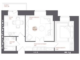 Продается 2-комнатная квартира ЖК Звезда, 53.23  м², 6706980 рублей