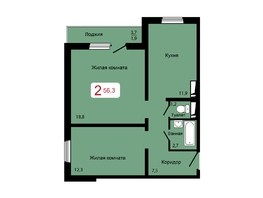 Продается 2-комнатная квартира ЖК Мичурино, дом 2 строение 7, 56.3  м², 6100000 рублей
