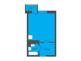 Продается 1-комнатная квартира ЖК Преображенский, дом 12, 30.5 м², 4500000 рублей