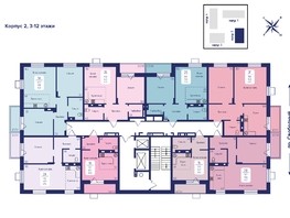 Продается 2-комнатная квартира ЖК Univers (Универс), 2 квартал, 61.7  м², 8884800 рублей