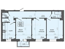 Продается 3-комнатная квартира ЖК Ясный, дом 9, 87.34  м², 8647000 рублей