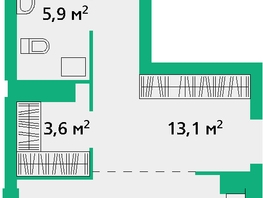 Продается 2-комнатная квартира ЖК Норма, дом 2, 73.16 м², 12437200 рублей