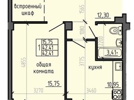 Продается 1-комнатная квартира ЖК Ясный, дом 9, 42.41  м², 4712000 рублей