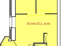 Продается 3-комнатная квартира ЖК Саянская, 7, 1 этап, 55  м², 6150000 рублей