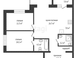Продается 3-комнатная квартира ЖК Портовый, 1 очередь, 78.6  м², 13700000 рублей