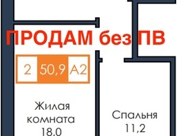 Продается 2-комнатная квартира ЖК Енисейская Слобода, дом 9, 50.9  м², 6000000 рублей