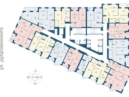 Продается 2-комнатная квартира ЖК Суриков, дом 2, 50.4 м², 9374400 рублей