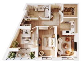 Продается 3-комнатная квартира ЖК Суриков, дом 2, 79  м&sup2;, 14220000 рублей