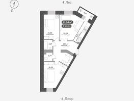 Продается 3-комнатная квартира ЖК Академгородок, дом 7, 81.34  м², 12400000 рублей