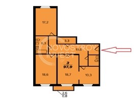 Продается 3-комнатная квартира ЖК Преображенский, дом 22 этап 3, 98  м², 12100000 рублей